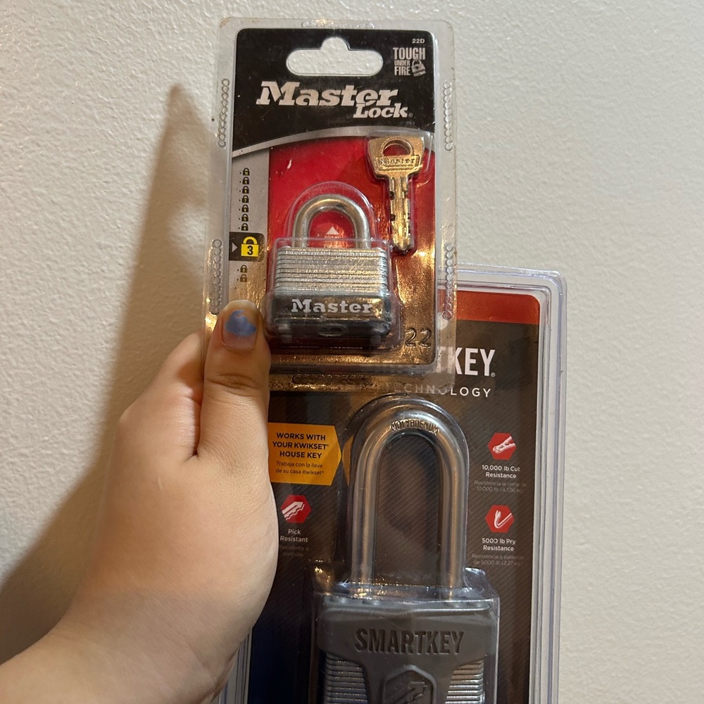 Silver Padlock with Key